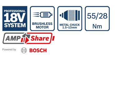 BOSCH GSR 18V-55 Professional Akku-Bohrschrauber B-0-601-9H5-204 3