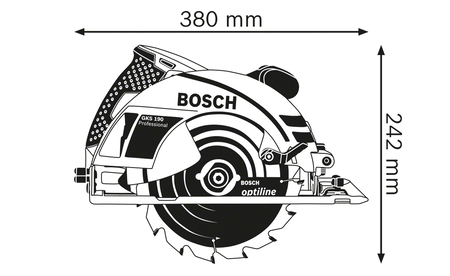 BOSCH GKS 190 Professional Handkreissäge B-0-601-623-000 2