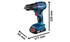 BOSCH GSB 18V-45 Professional Akku-Schlagbohrschauber B-0-601-9K3-305 1