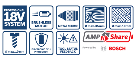 BOSCH GSB 18V-45 Professional Akku-Schlagbohrschauber B-0-601-9K3-305 2