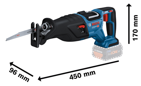 BOSCH GSA 18V-28 Professional Akku-Säbelsäge BITURBO B-0-601-6C0-001 1