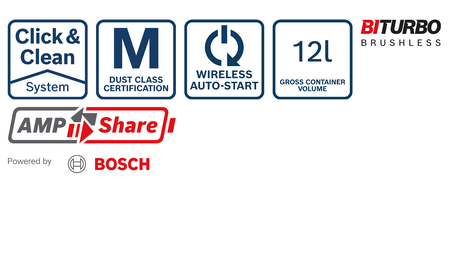 BOSCH GAS 18V-12 MC Professional Akku-Staubsauger B-0-601-9K2-000 3