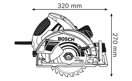 BOSCH GKS 65 GCE Professional Handkreissäge B-0-601-668-900 1