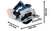 BOSCH GKS 18V-57-2 Professional Akku-Kreissäge B-0-601-6C1-202 1