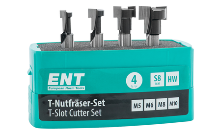 T-Nutfräser Set 4-teilig M5 - M6 - M8 - M10 E-09045