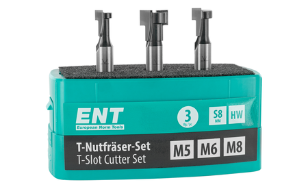 T-Nutfräser Set 3-teilig M5 - M6 - M8 E-09003