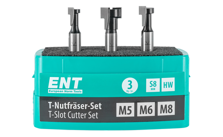 T-Nutfräser Set 3-teilig M5 - M6 - M8 E-09003 1