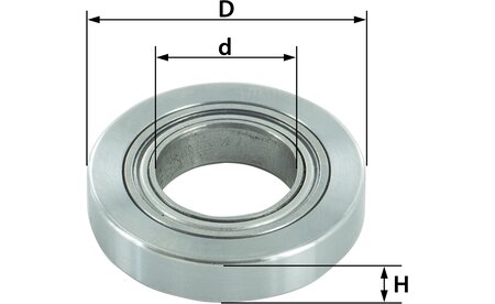 Kugellager für Oberfräser AD: 15,88mm ID: 4,76mm E-00140