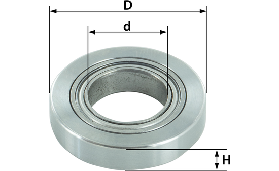 Kugellager für Oberfräser AD: 15,88mm ID: 4,76mm E-00140