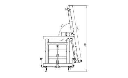 Schwenkvorrichtung für Holzprofi Maker HUB-350MDF HP-M1-HUB-350MDF-SCHWENK 5