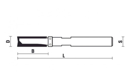 Bündigfräser HM mit Kugellager schaftseitig Ø 8mm KLE-C160-080-R 1