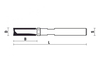 Bündigfräser HM mit Kugellager schaftseitig Ø 6,4mm KLE-A160-064-R 1