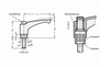 Verstellbarer Klemmhebel mit Gewinde M8 - 4 Stück - sautershop | © sauter GmbH