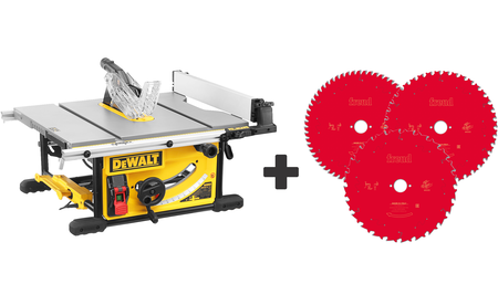 Tischkreissäge DeWalt DWE7492 + Sägeblatt-3er-Set - sautershop | © sauter GmbH