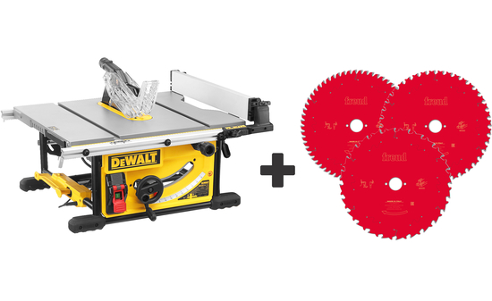 Tischkreissäge DeWalt DWE7492 + Sägeblatt-3er-Set - sautershop | © sauter GmbH