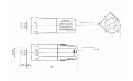 Fräslift FML-BR & Suhner Fräsmotor UAK 30 RF SPZ12 - sautershop | © sauter GmbH