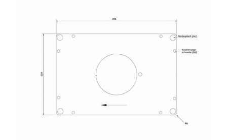 Einlegeplatte Alu ELP2.0 vorgebohrt F. Bosch - sautershop | © sauter GmbH