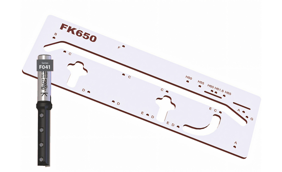 Schablonen-Set FK650 mit WP-Nutfräser S12 - sautershop | © sauter GmbH