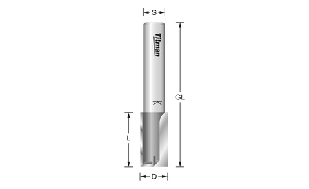 Nutfräser Z2 D: 9 mm TI-M920-8 1