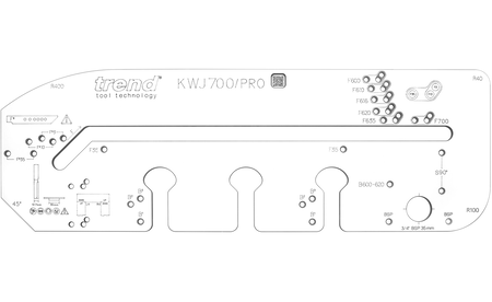 TREND Arbeitsplatten-Frässchablone PRO700 T-KWJ700-PRO 1